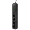 Proove Listwa zasilająca 2m 2500W Power  Socket P-04 (4xAC + 4xUSB + 2xType-C) czarny/black
